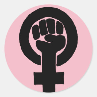 Sticker Rond Égalité des droits des femmes