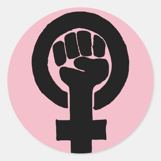 Sticker Rond Égalité des droits des femmes (Devant)