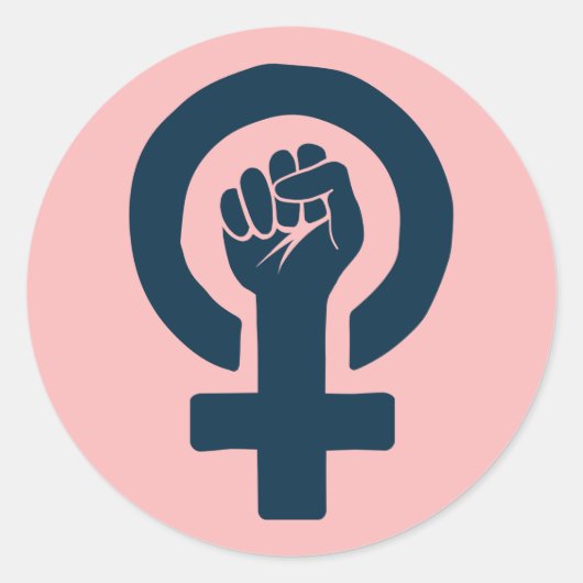 Sticker Rond Égalité des droits des femmes (Devant)