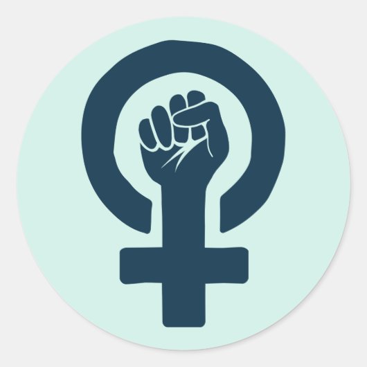 Sticker Rond Égalité des droits des femmes (Devant)