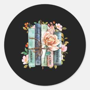 Sticker Rond Egalité des droits Livre Flower Anti Trump Feminis