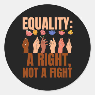 Sticker Rond Égalité et droit
