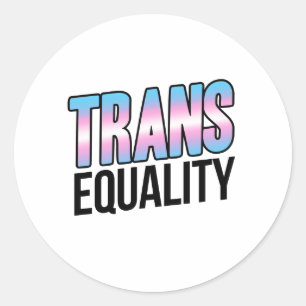 Sticker Rond Égalité Trans