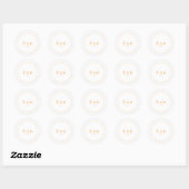 Sticker Rond Egg-Free Request Sticker, White - Orange (Feuille)