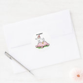 Sticker Rond Eggnog ? par Jeff Willis Art Mug (Enveloppe)