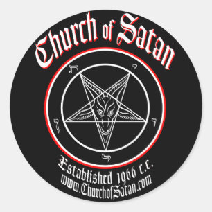Sticker Rond Église de Satan Decal Set