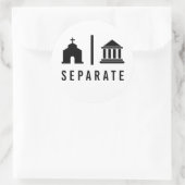 Sticker Rond Église et État séparés (Sac)