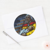 Sticker Rond Église Windows 007 (Enveloppe)