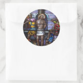 Sticker Rond Église Windows 050 (Sac)