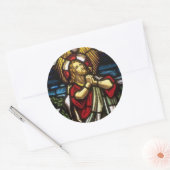 Sticker Rond Église Windows 059 (Enveloppe)