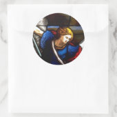 Sticker Rond Église Windows 090 (Sac)
