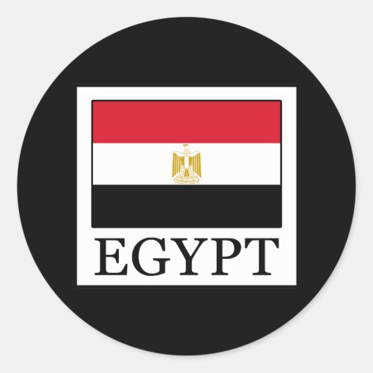 Sticker Rond Égypte (Devant)