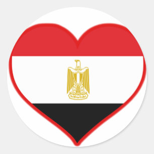 Sticker Rond Egypte Amour