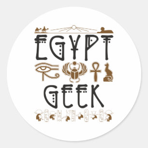 Sticker Rond Egypte Geek Archéologie égyptienne antique