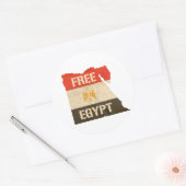 STICKER ROND EGYPTE LIBRE (Enveloppe)