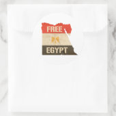 STICKER ROND EGYPTE LIBRE (Sac)