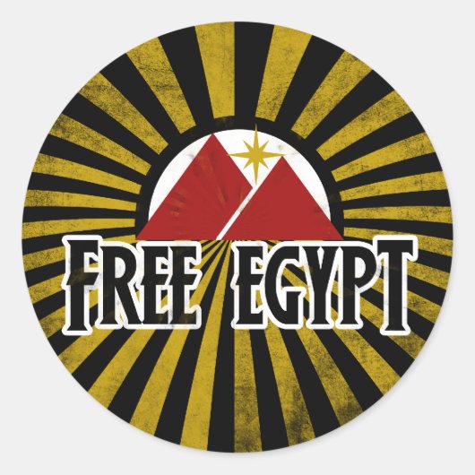 Sticker Rond Egypte libre (Devant)