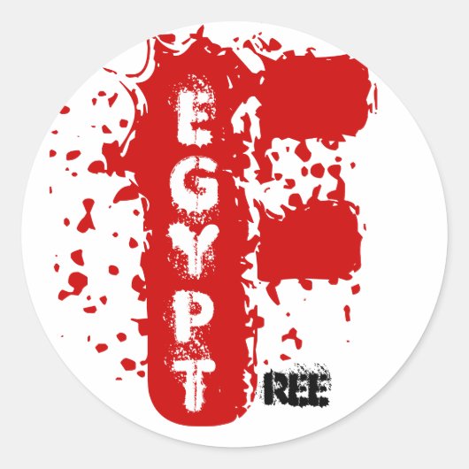 STICKER ROND EGYPTE LIBRE (Devant)