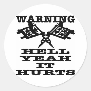 Sticker Rond Eh Bien, Ça Fait Mal Au Tatouage
