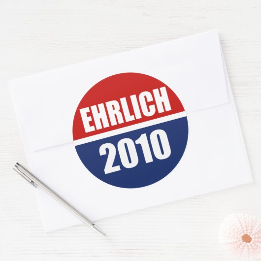 STICKER ROND EHRLICH 2010 (Enveloppe)
