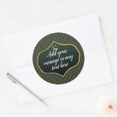Sticker Rond Eid Al-Fitr Gold Green (Enveloppe)