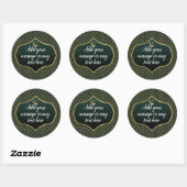 Sticker Rond Eid Al-Fitr Gold Green (Feuille)