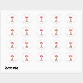 Sticker Rond Eiffel Tower Paris Adresse (Feuille)