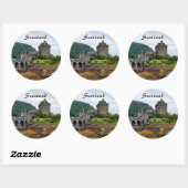 Sticker Rond Eilean Donan Castle, Loch Duich - Ecosse, Royaume- (Feuille)