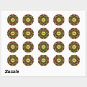 STICKER ROND EILEEN ~ KALEIDOSCOPE NOËL ~ (Feuille)