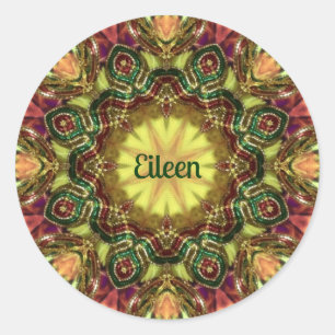 STICKER ROND EILEEN ~ KALEIDOSCOPE NOËL ~