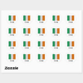 Sticker Rond Eire - Ireland + flag (Feuille)