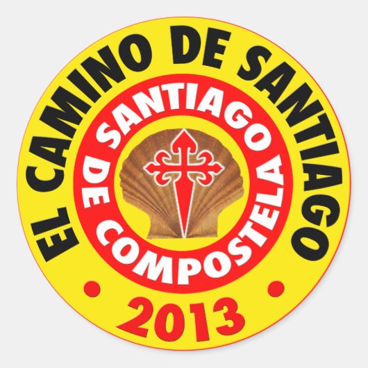 Sticker Rond El Camino De Santiago 2013 (Devant)