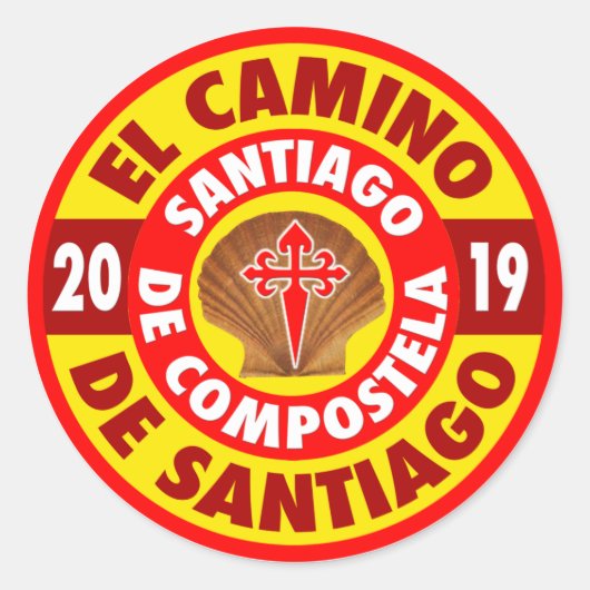 Sticker Rond El Camino de Santiago 2019 (Devant)