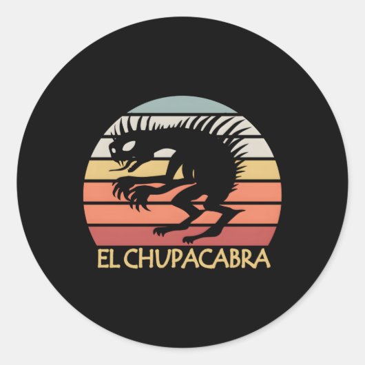Sticker Rond El Chupacabra Créatures Urbaines Et Cryptides (Devant)