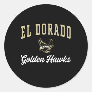 Sticker Rond El Dorado High School Golden Hawks C3