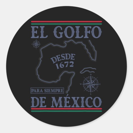 Sticker Rond El Golfo De México (Devant)