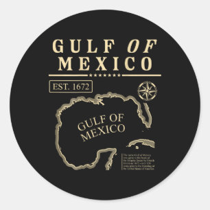 Sticker Rond El Golfo De Mexico Golfe Respect Histoire Nom Mer 