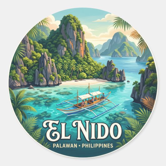 Sticker Rond El Nido Philippines (Devant)