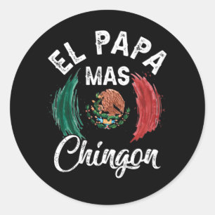 Sticker Rond El Papa Mas Chingon meilleure Fête des pères du dr