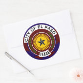 Sticker Rond El Paso, Texas (Enveloppe)