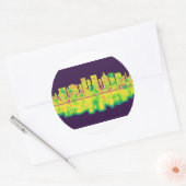 Sticker Rond El Paso Texas Skyline (Enveloppe)