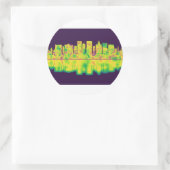 Sticker Rond El Paso Texas Skyline (Sac)