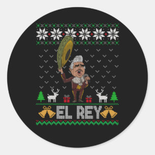 Sticker Rond El Rey De Mexico Vicente Fernandez Légende Mexicai