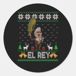Sticker Rond El Rey De Mexico Vicente Fernandez Légende Mexicai