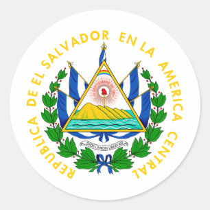 Sticker Rond El Salvador Armoiries SV