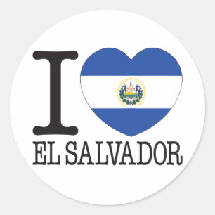 Sticker Rond El Salvador Love v2