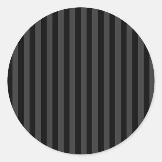 Sticker Rond Elagnat Black & Smoky Black Vertical Stripes (Devant)