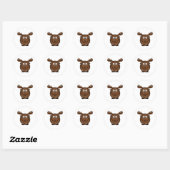 Sticker Rond Elch moose (Feuille)