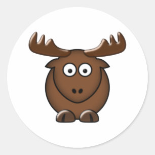 Sticker Rond Elch moose