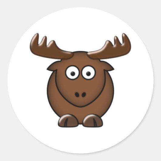 Sticker Rond Elch moose (Devant)